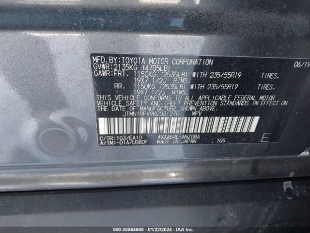 Photo 8 VIN: JTMN1RFV9KD031270 - TOYOTA RAV4 