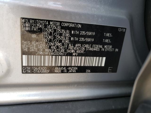 Photo 9 VIN: JTMN1RFVXKD009617 - TOYOTA RAV4 LIMIT 