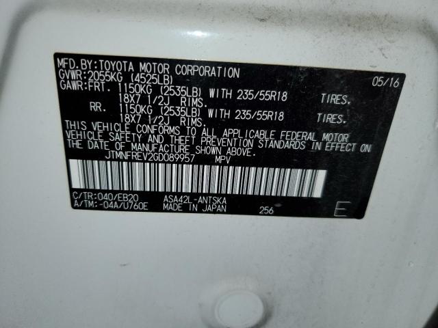 Photo 12 VIN: JTMNFREV2GD089957 - TOYOTA RAV4 SE 