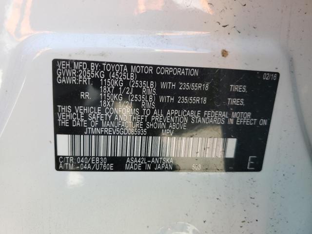 Photo 12 VIN: JTMNFREV5GD085935 - TOYOTA RAV4 