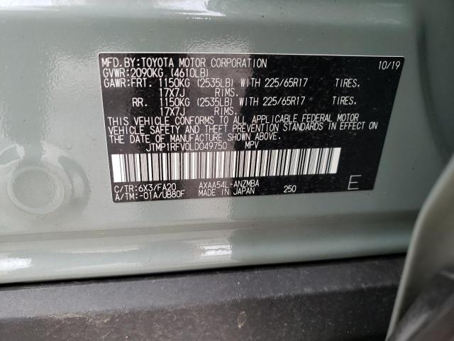 Photo 9 VIN: JTMP1RFV0LD049750 - TOYOTA RAV4 XLE 