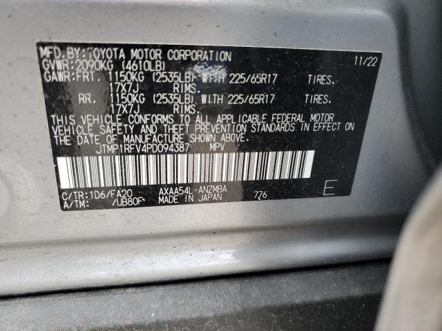 Photo 13 VIN: JTMP1RFV4PD094387 - TOYOTA RAV4 XLE 