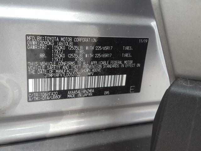 Photo 9 VIN: JTMP1RFV7LD053102 - TOYOTA RAV4 XLE 