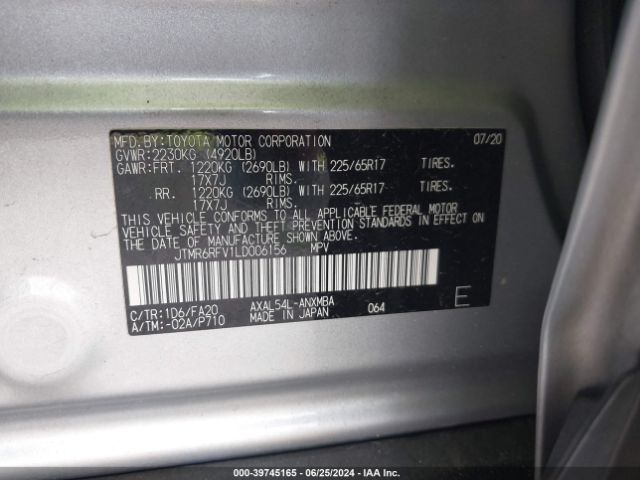 Photo 8 VIN: JTMR6RFV1LD006156 - TOYOTA RAV4 