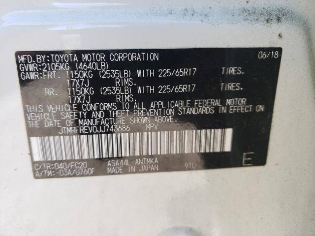 Photo 12 VIN: JTMRFREV0JJ743686 - TOYOTA RAV4 