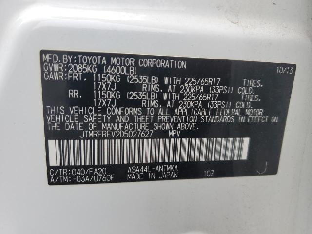 Photo 12 VIN: JTMRFREV2D5027627 - TOYOTA RAV4 XLE 