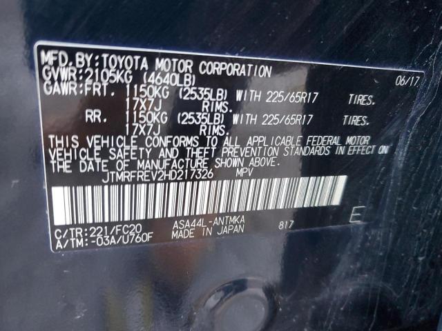 Photo 13 VIN: JTMRFREV2HD217326 - TOYOTA RAV4 XLE 