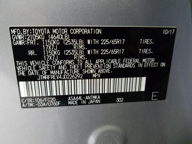 Photo 9 VIN: JTMRFREV4JD226292 - TOYOTA RAV4 ADVEN 