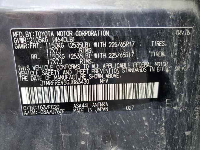 Photo 13 VIN: JTMRFREV5GJ083430 - TOYOTA RAV4 XLE 