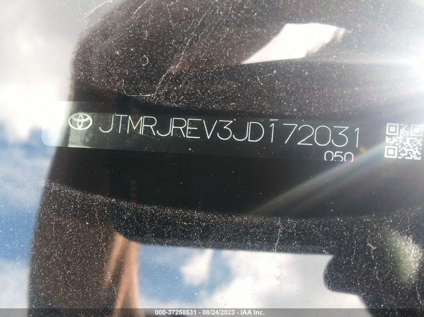 Photo 8 VIN: JTMRJREV3JD172031 - TOYOTA RAV 4 