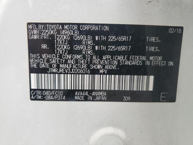 Photo 12 VIN: JTMRJREV3JD206016 - TOYOTA RAV4 HV LE 