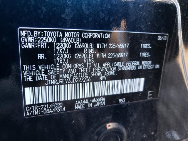 Photo 9 VIN: JTMRJREV3JD227206 - TOYOTA RAV4 HV LE 