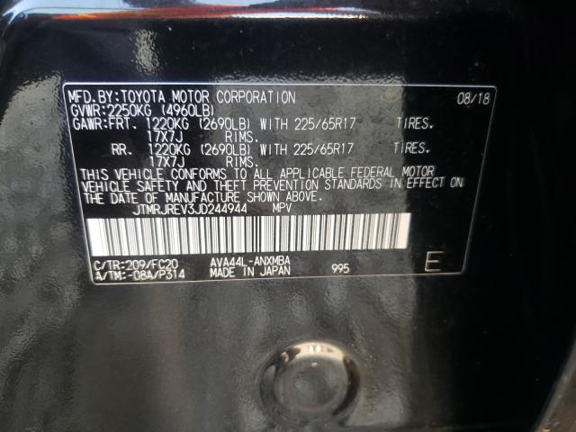 Photo 9 VIN: JTMRJREV3JD244944 - TOYOTA RAV4 HV LE 