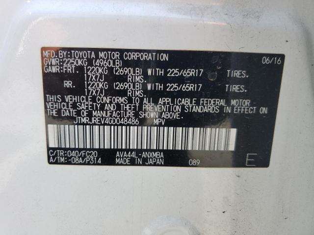 Photo 13 VIN: JTMRJREV4GD048486 - TOYOTA RAV4 HV XL 