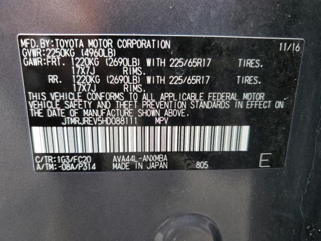 Photo 12 VIN: JTMRJREV5HD088111 - TOYOTA RAV4 HV LE 