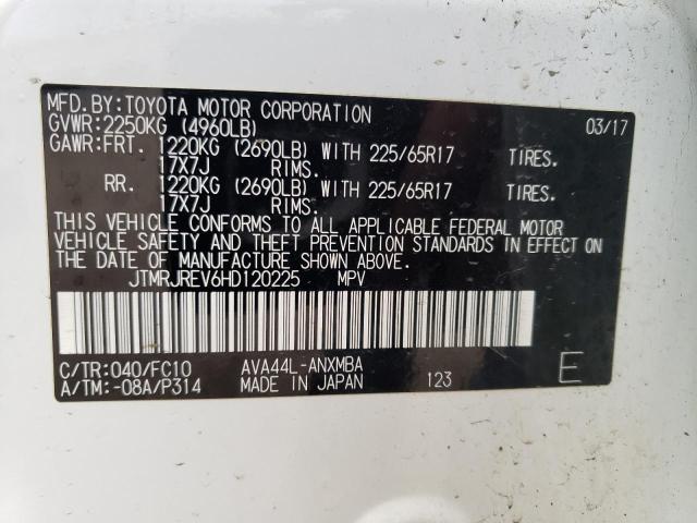 Photo 12 VIN: JTMRJREV6HD120225 - TOYOTA RAV4 