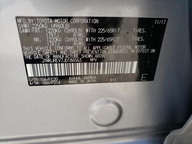 Photo 9 VIN: JTMRJREV7JD186563 - TOYOTA RAV4 HV LE 