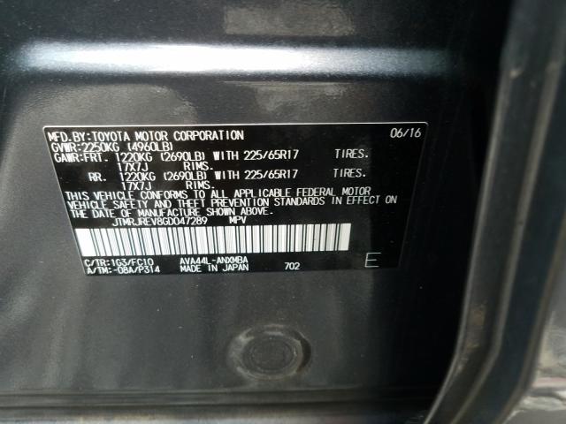 Photo 9 VIN: JTMRJREV8GD047289 - TOYOTA RAV4 HV XL 