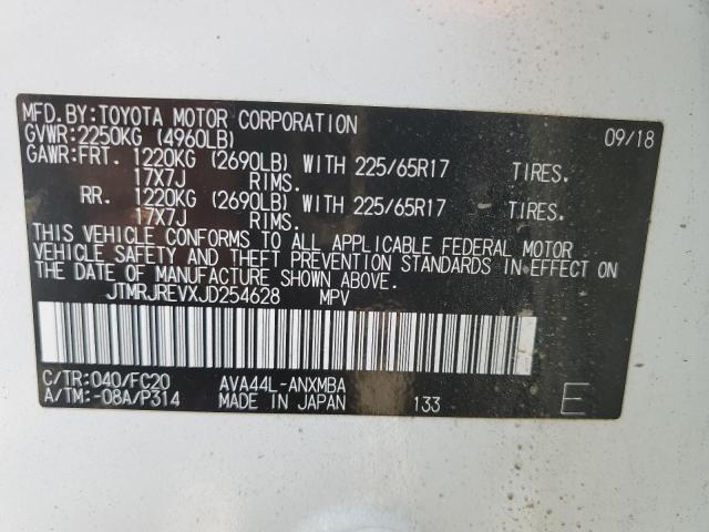 Photo 12 VIN: JTMRJREVXJD254628 - TOYOTA RAV4 HV LE 