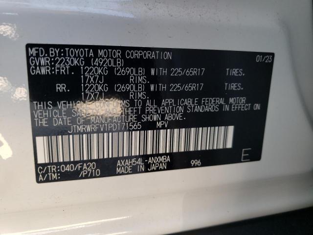 Photo 11 VIN: JTMRWRFV1PD171565 - TOYOTA RAV4 