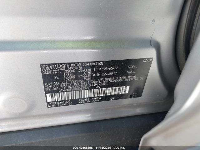 Photo 8 VIN: JTMRWRFV8KD034079 - TOYOTA RAV4 