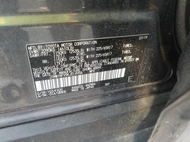 Photo 9 VIN: JTMW1RFV9KJ014958 - TOYOTA RAV4 XLE 