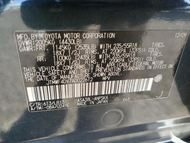 Photo 11 VIN: JTMWF4DV7AD022612 - TOYOTA RAV4 SPORT 