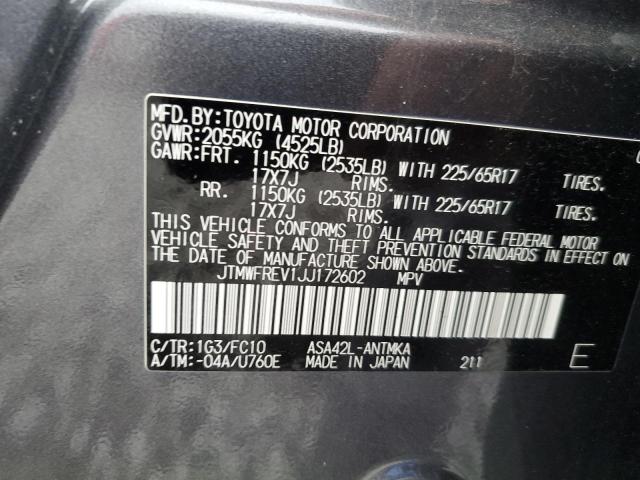 Photo 11 VIN: JTMWFREV1JJ172602 - TOYOTA RAV4 