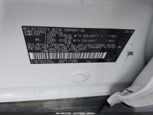 Photo 8 VIN: JTMWFREV4JD120539 - TOYOTA RAV4 