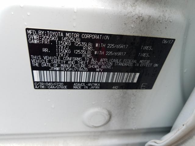 Photo 9 VIN: JTMWFREV5HJ718635 - TOYOTA RAV4 XLE 