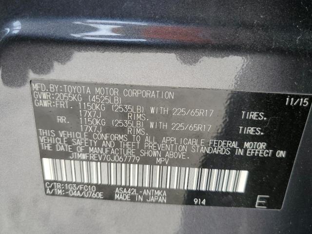 Photo 12 VIN: JTMWFREV7GJ067779 - TOYOTA RAV4 