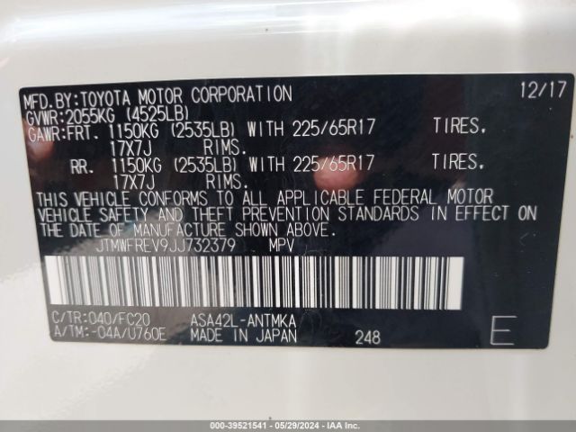 Photo 8 VIN: JTMWFREV9JJ732379 - TOYOTA RAV4 