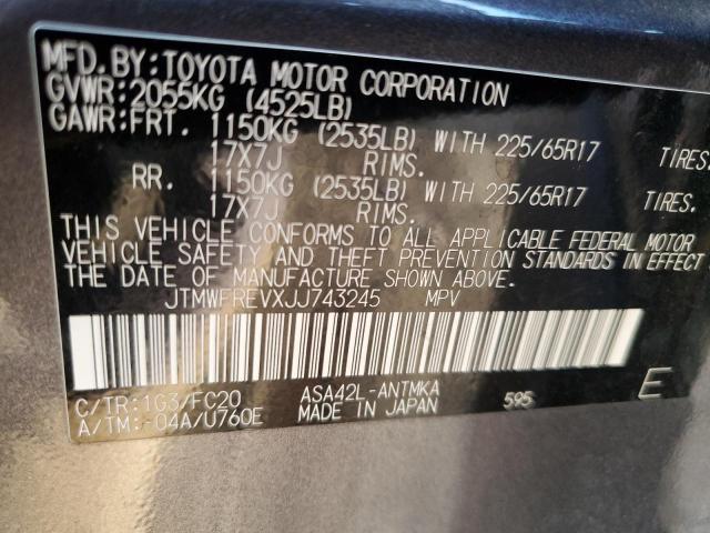 Photo 12 VIN: JTMWFREVXJJ743245 - TOYOTA RAV4 