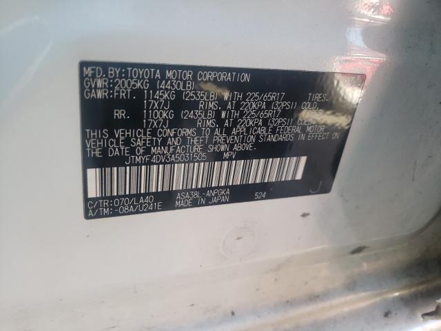 Photo 9 VIN: JTMYF4DV3A5031505 - TOYOTA RAV4 LIMIT 