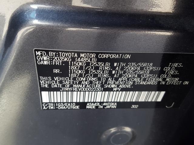 Photo 9 VIN: JTMYFREV0DD022301 - TOYOTA RAV4 LIMIT 