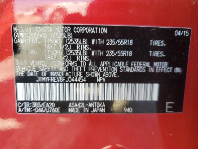 Photo 12 VIN: JTMYFREV8FJ044454 - TOYOTA RAV4 LIMIT 