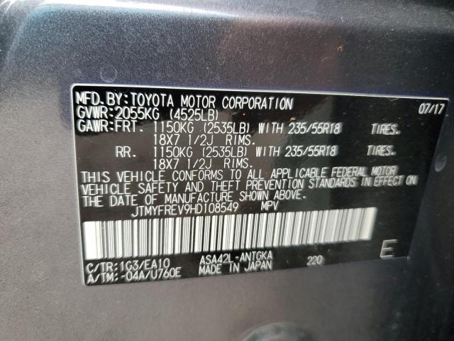 Photo 9 VIN: JTMYFREV9HD108549 - TOYOTA RAV4 LIMIT 