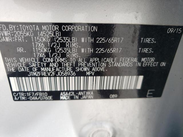 Photo 13 VIN: JTMZFREV2FJ058936 - TOYOTA RAV4 LE 