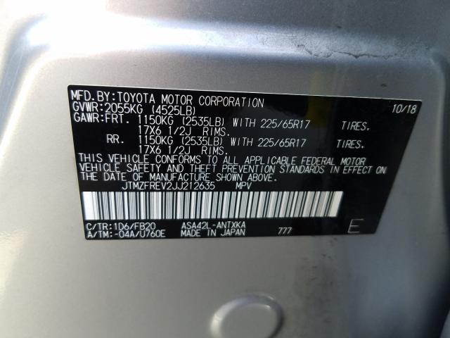 Photo 9 VIN: JTMZFREV2JJ212635 - TOYOTA RAV4 LE 