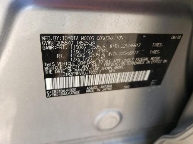 Photo 12 VIN: JTMZFREV4JJ192212 - TOYOTA RAV4 LE 