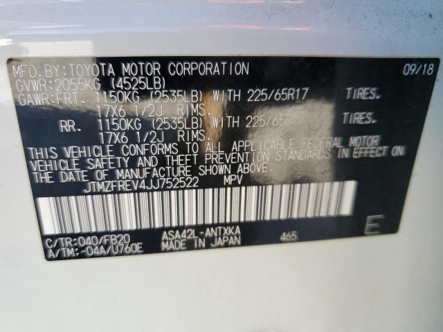 Photo 13 VIN: JTMZFREV4JJ752522 - TOYOTA RAV4 