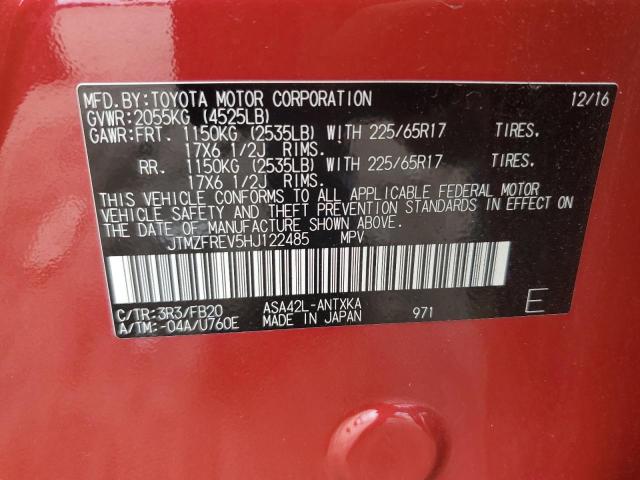 Photo 13 VIN: JTMZFREV5HJ122485 - TOYOTA RAV4 LE 