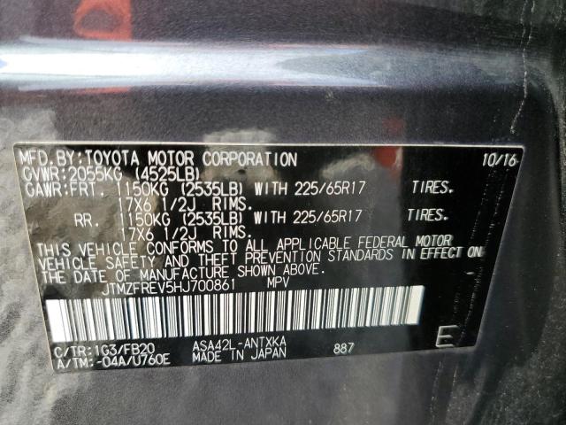 Photo 9 VIN: JTMZFREV5HJ700861 - TOYOTA RAV4 