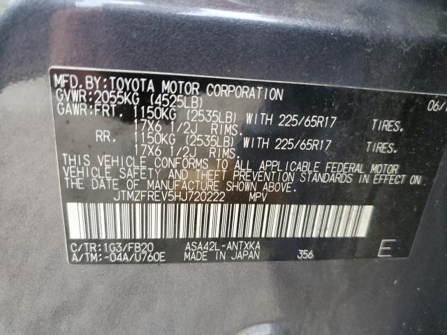 Photo 12 VIN: JTMZFREV5HJ720222 - TOYOTA RAV4 