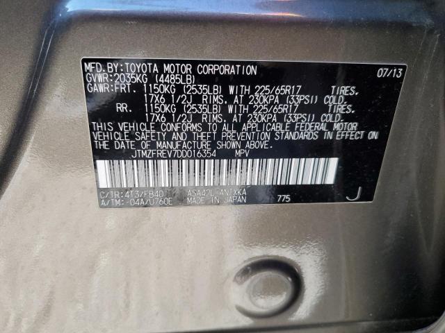 Photo 12 VIN: JTMZFREV7DD016354 - TOYOTA RAV4 LE 