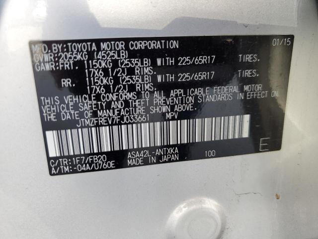 Photo 12 VIN: JTMZFREV7FJ033661 - TOYOTA RAV4 LE 