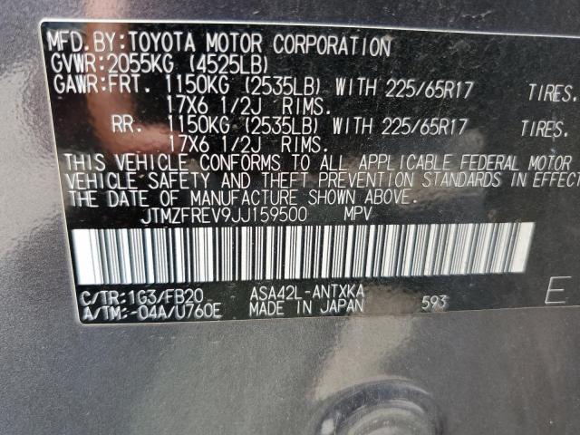 Photo 12 VIN: JTMZFREV9JJ159500 - TOYOTA RAV4 LE 