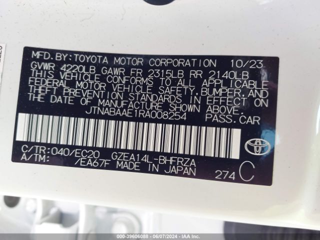 Photo 8 VIN: JTNABAAE1RA008254 - TOYOTA GR COROLLA 