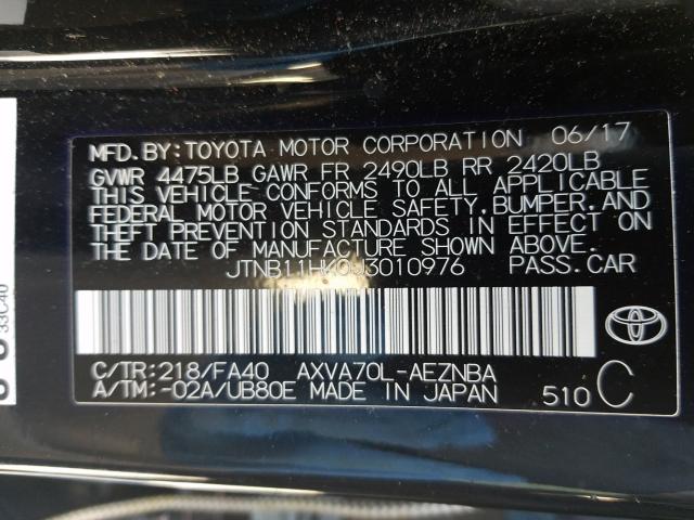 Photo 9 VIN: JTNB11HK0J3010976 - TOYOTA CAMRY L 