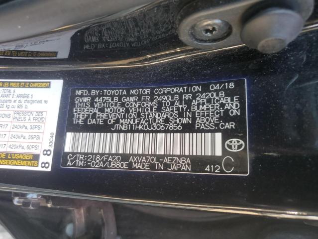 Photo 11 VIN: JTNB11HK0J3067856 - TOYOTA CAMRY L 